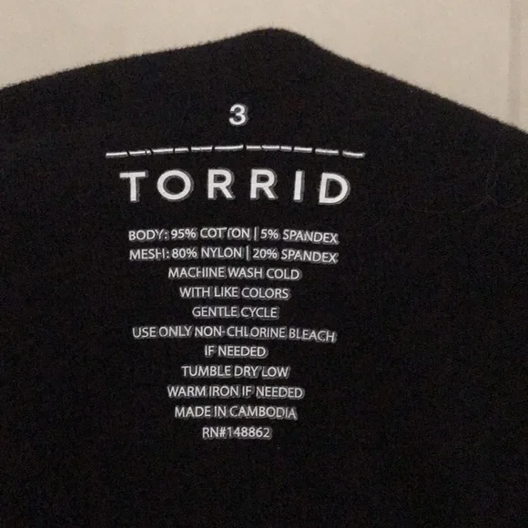 *SOLD* 🖤TORRID SOLID BLACK LEGGINGS (3 PAIRS) SIZE 3X🖤 - Picture 4 of 4